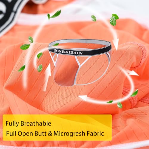 Mens Pouch Bulge Enhancing Thongs,Breathable and Meshed G-strings3