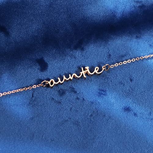 Ankiyabe Auntie Letter Necklace - Name Necklace for Aunt - Auntie Gift from Niece or Nephew - With Message Gift Card3