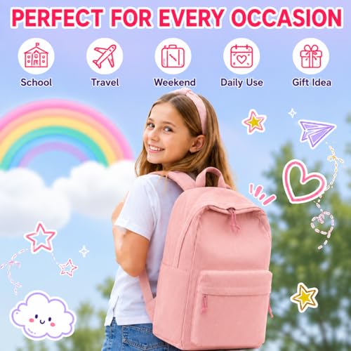 Image of BTOOP School Backpack for Teens Large Corduroy Bookbag Lightweight 15.6 inch Laptop Bag for Girls Women Casual High School College