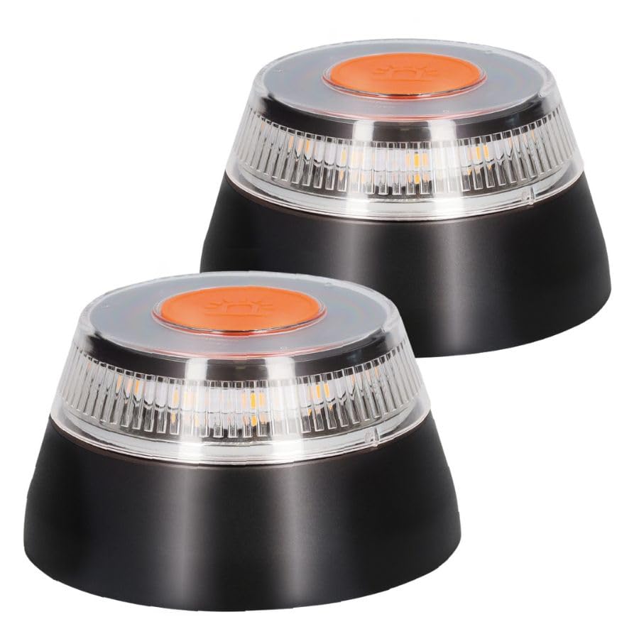 GSC Evolution - Luz de Emergencia V16 con Geolocalización - Baliza Homologada DGT 3.0, Obligatoria en 2026, Señal V-16 para Coche con Aviso de Ubicación y Plan de Datos Incluido, Pack 2 Unidades