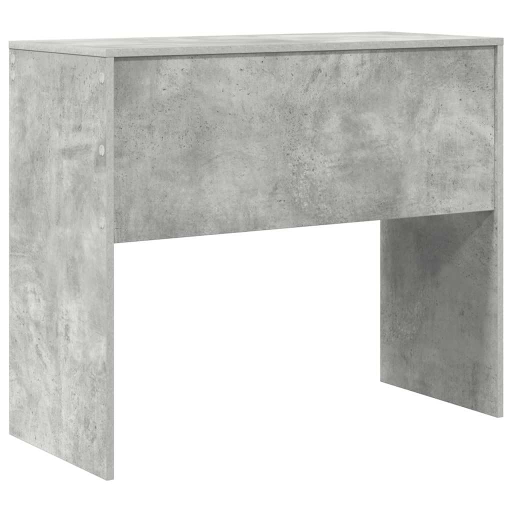 Scrivania in cemento grigio 90 x 40 x 76 cm, scrivania compatta effetto cemento per piccoli uffici, con robusto piano in legno e design moderno, facile da montare