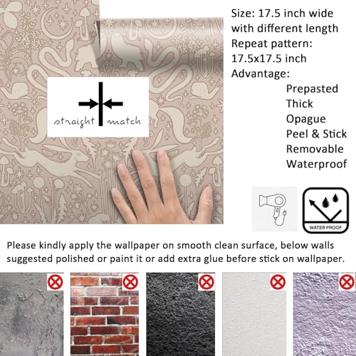 Papier peint rose repositionnable et imperméable en vinyle - 7