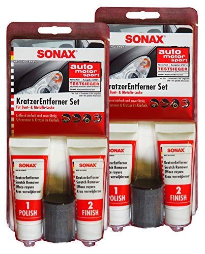 Preisjubel 2 x SONAX KratzerEntferner Set 2x25ml, Kratzer-Beseitigung, Lack-Reparatur