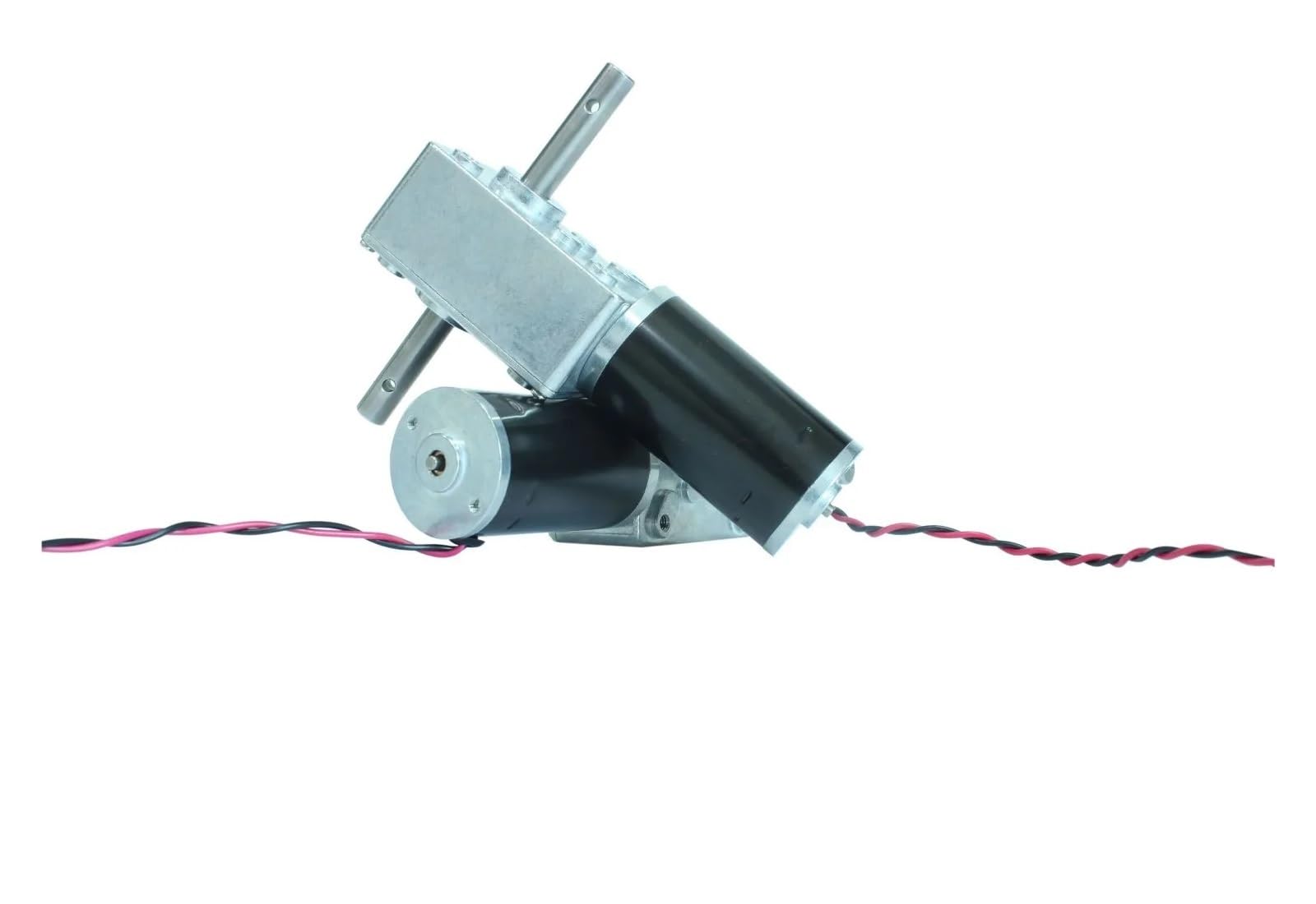 Gear Motor 12-V-Doppelwellen-Gleichstrommotor-Schneckengetriebe mit hohem Drehmoment 70 kg. cm 24-Volt-Motor D-Wellen-Schneckenreduzierer umkehrbar(12V 10RPM,Single Gear Motor)