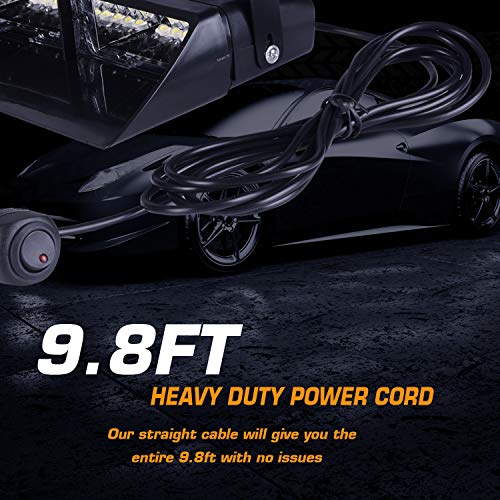 Nisuns 16 Led High Intensity Led Law Enforcement Emergency Hazard Warning Strobe Lights 18 Modes For Interior Roof/Dash/Windshield With Suction Cups (Blue/White) #TOP5