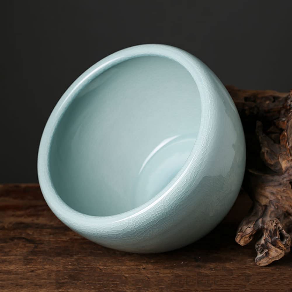 Duża popękana lodem doniczka ceramiczna Jingdezhen ceramiczne akwarium salon balkon na zewnątrz osobowość zielona doniczka dom balkon kryty zielona doniczka nieporowata miska