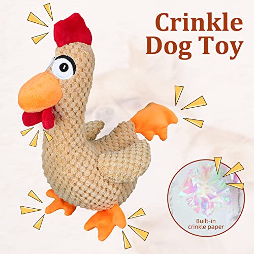 Yuepet Squeaky Plush Dog Toys, Chicken Dog Toys Interactive Stuffed Animal Chew Toys With Crinkle Paper For Puppies Small Medium Dogs For Cleaning Teeth #TOP3