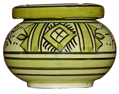 Ceramic Ashtrays Hand Made Moroccan smokeless Ceramic Vivid Colors Small Multicolored