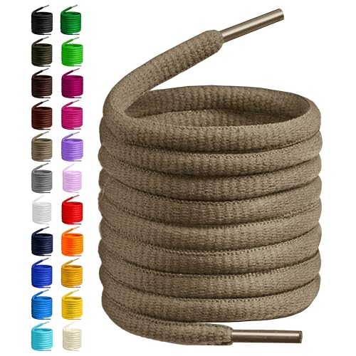 Image of Birch Oval Shoelaces 27 Colors Half Round 1 /4 inch Shoe Laces 4 Different Lengths