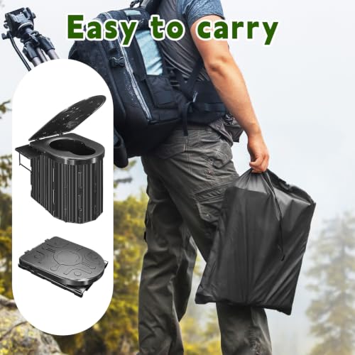 GGC Portable Camping Toilet, 15-Inch Tall Travel Potty for Adults and Outdoor Activities - Image 2