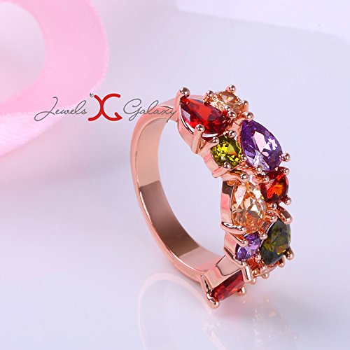 18K Rose Plated AAA Swiss Cubic Zirconia Earrings & Ring Set