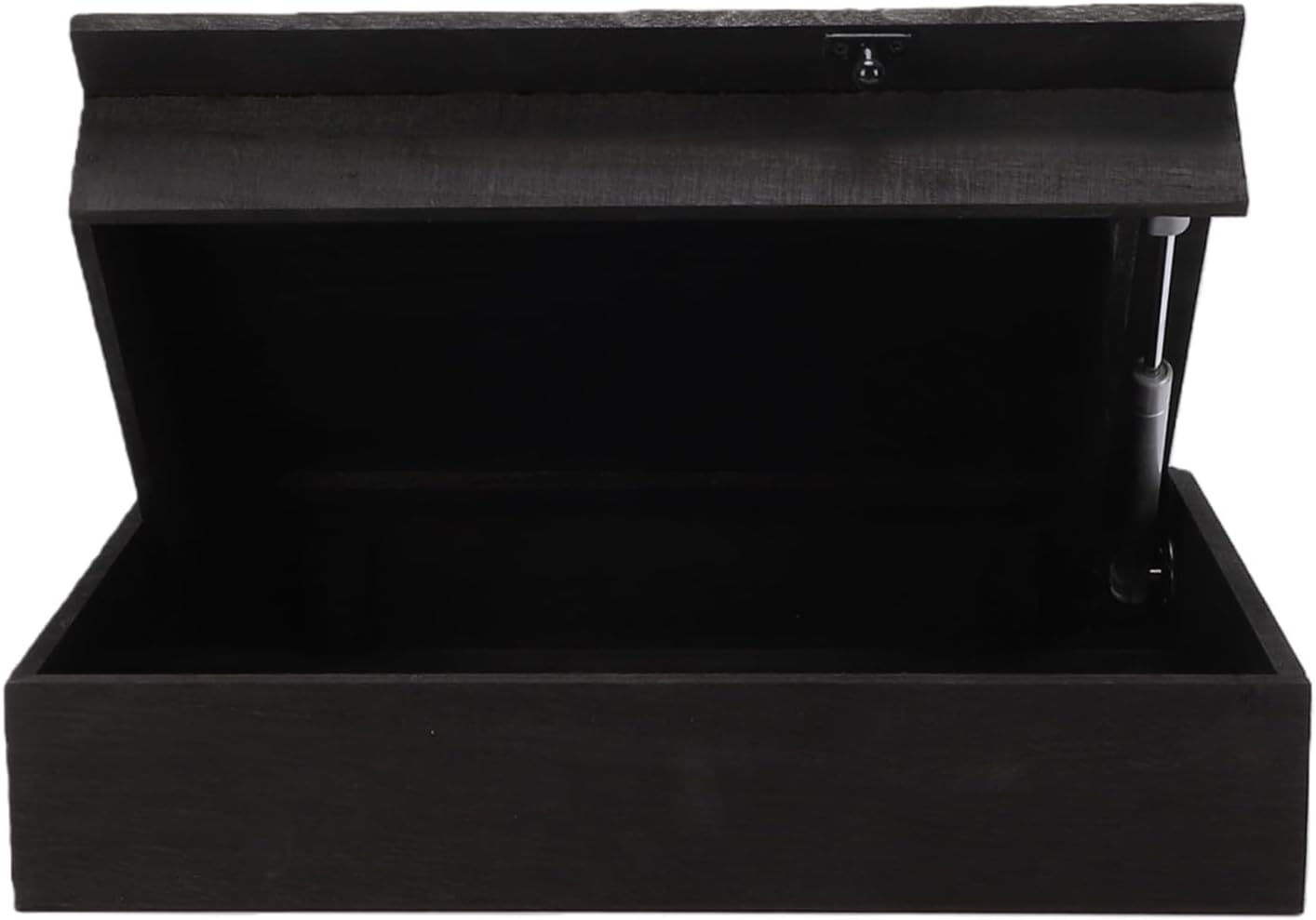 Focket Floating Shelves for Wall, Black Wall Mounted Shelf Mounted Rustic Wood Shelves with Secret Compartment Expansion Tube, for Kitchen Bathroom Living Room Books Storage