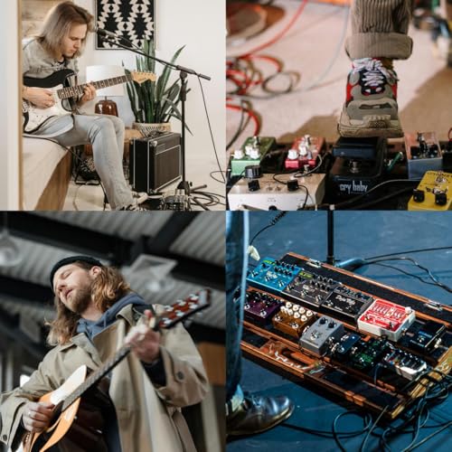 Image of JOYO DC 9V 1.2A Guitar Pedal Power Supply with 5 Way Daisy Chain Cables, AC Wall Charger Power Adapter for Bass Guitar Effect Pedals (Tip Negative)