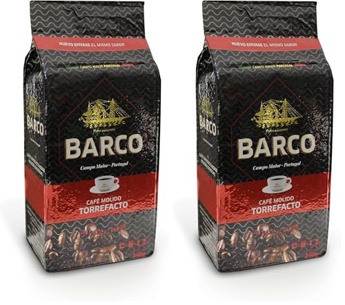 Barco Torrefacto - Café Molido - Sabor Pronunciado y Aromático - Café Molido y Azúcar Caramelizado - 250 g (Paquete de 2)