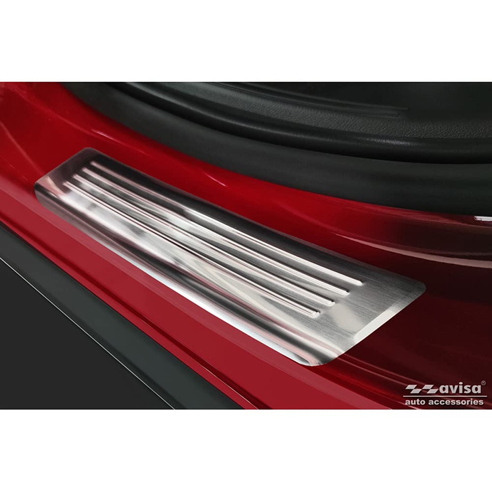 Avisa Ochraniacze progów drzwi Inox kompatybilne z Hyundai Tucson (NX4E) 2020-2024 i Facelift 2024 - "Lines" - 2-częściowe (tylne drzwi)