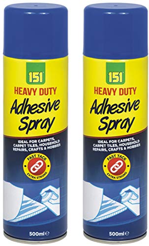 2 x 500 ml Pegamento Adhesivo en Spray de Montaje para Múltiples Usos, Papel, Alfombra, Espuma, Lata