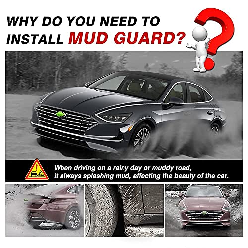 Image of Autorder Mud Flpas Splash Guards for Hyundai Sonata 2023 2022 2021 2020 Accessories Mudflap Fender Flares Front and Rear Mud Guard Set 4PCS