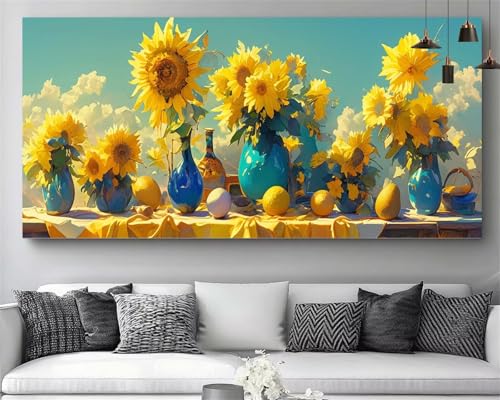 Tournesol diamond painting fleur 5D DIY artisanat broderie diamant kit complet 80x240