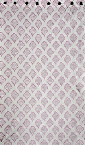 Image of Yarnis Polyester Damas Printed Room Darkening Curtains 5 Feet Long Set of 2 for Door & Windows Living Room, Lavender, Parda