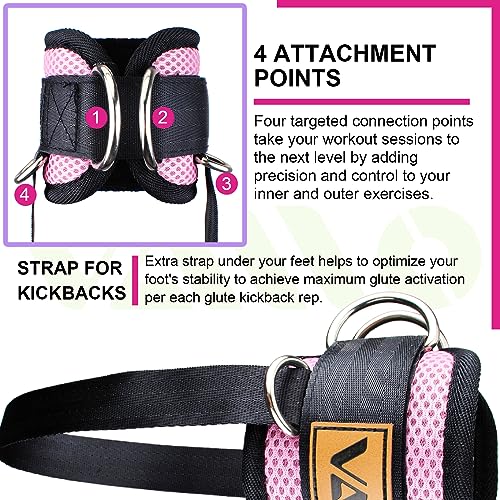 Image of VAIIO Ankle Straps for Cable Machines,Adjustable Comfort fit Neoprene, Reinforce Double D-Ring - Premium Ankle Cuffs to Improve Abdominal Muscles, Lift The Butts, Tone The Legs for Men & Women