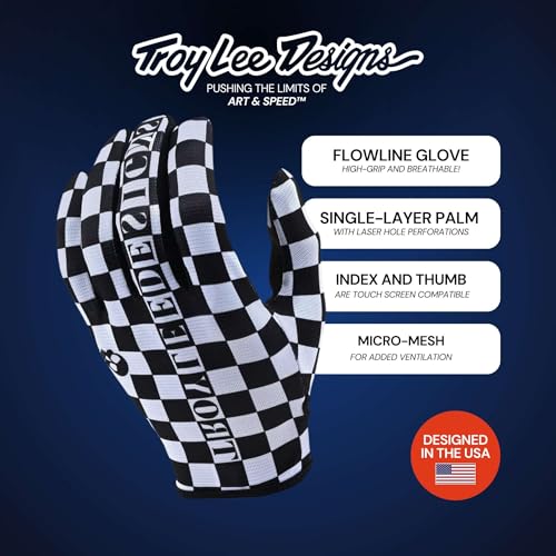 Troy Lee Designs Flowline Glove (2025) for Mountain Bicycle Biking MTB, Mono Olive, X-Large