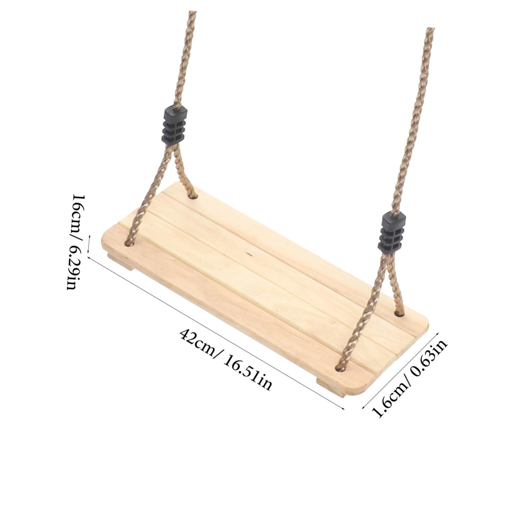 KONTONTY Safe Wooden Swing Stand Frame Outdoor Boys and Girls Swing Set for Garden Park