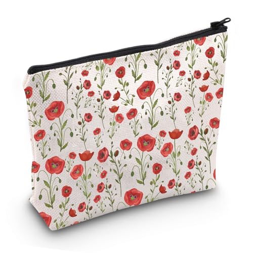 PYOUL Trousse de maquillage Motif coquelicot californien, Sac fleur coquelicot UE