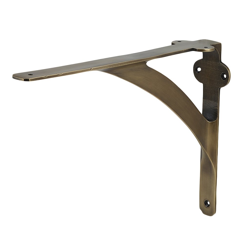 Buy Set of 2 Shelf Brackets 9 7/8 x 7 3/8 Inches Heavy Duty Brass L