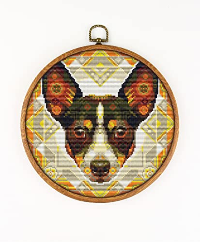 Mandala Rat Terriers CS2137-1 - Counted Cross Stitch Pattern. Only Printed Pattern Inside. No Fabric, Threads, Needles, Hoops.