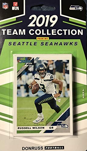 Seattle Seahawks 2019 Donruss Factory Sealed 12 Card Team Set with Russell Wilson and DK Metcalf Rated Rookie Card #313 Plus 10 Other Players