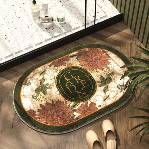 Lamantt���փ}�b�g ����~�� �z�� ���� �􂦂� �D���Ƃ� �ԕ� �ȉ~�` 40×60cm �X�^�C�� 6 �����O���p �ƒ�p/�Ɩ��p �L�b�`��/�o�X���[�� �o�X�}�b�g ���@���}�b�g �V���v�� ���킢�� (15,45x70cm)