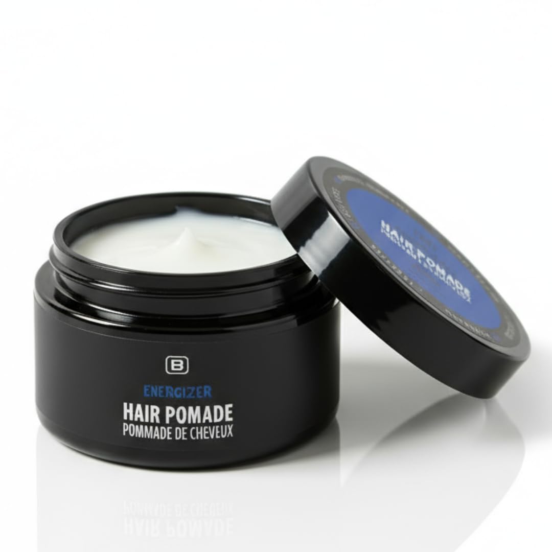 Scent Free Medium Hold Vegan Pomade for Men - EWG VERIFIED, Water Based All Natural Flake Free for All Day Hold and Hairstyles