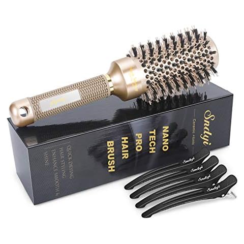 Cepillo de Pelo Redondo Sndyi con Tecnología de Iones de Nanocerámica y Cerdas de Jabalí Cover