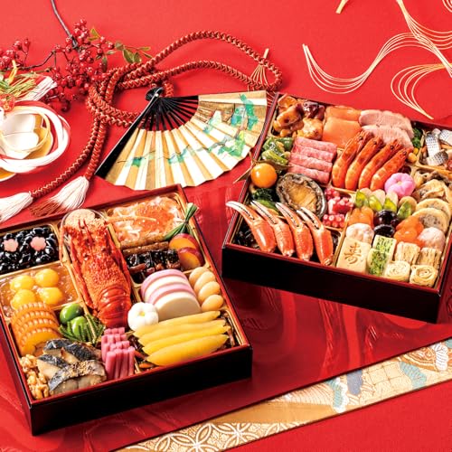 おせち 京風おせち 特大 大納言 二段重 (約3?4人前/50品/冷凍品) 2026 お節 御節 おせち料理 お節料理 御節料理 自宅用 おうち用 特大 和食 京風 肉 海鮮 惣菜 家族団欒 詰め合わせ お取り寄せ
