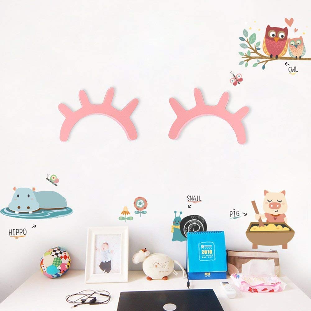 Adesivi Murali 3D Ciglia In Legno - Decorazione Divertente Per Camera Bambini E Pareti - Foto 8