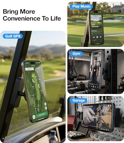 MeBetter Magnetic Golf Cart Phone Holder [Military-Grade &28 Strong Magnet] - image 2
