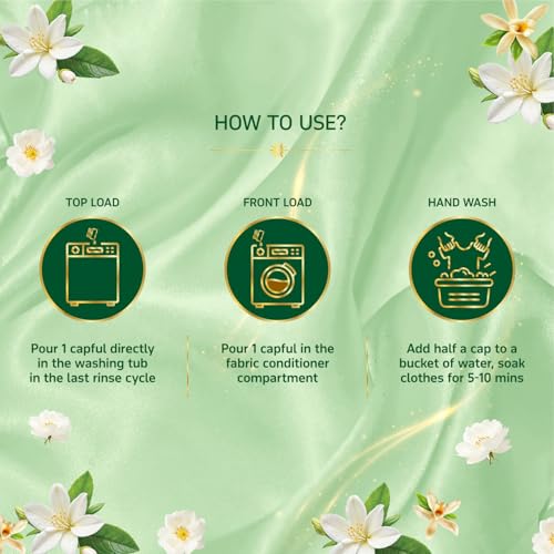Image of Softouch Yardley Royal Jasmine 800+210 ml Fabric Conditioner | Long lasting fragrance for clothes