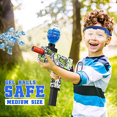 Vasvarn Gel Shooter, Splatter Ball Blaster With Adjustable Stock And 40,000 Gel Balls, Electric Water Gun For Orbeez Gun Shooting Game Age 12+（Green） #TOP5