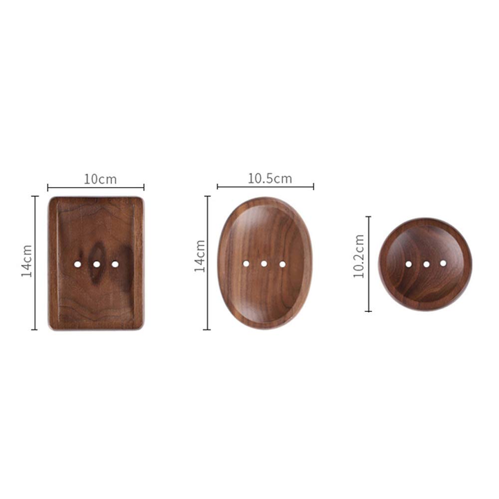 Honseadek Porte-savon Mural En Bois De Noyer Pour Salle De Bain Avec