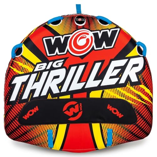 Wow Sports Thriller Towable Deck Tube - 1-2 Person - 340 lb Capacity - for Boating - Youth & Adults