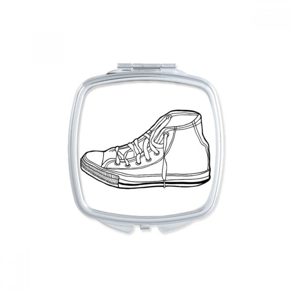 Miroir compact mignon avec illustration cellulaire verte - Maquillage de poche portable