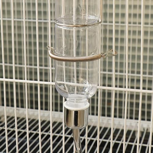 Image of Silver Replacement Springs with 2 Clips Stainless Steel 3.1 Inch Spring Fastening Water Drinking Bottle for Rabbit Hamster Water Bottle Spring Clip, Rabbit Pet Water Bottle Water Bottles