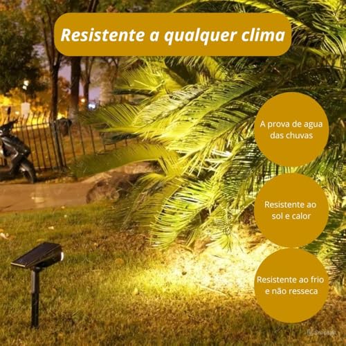 Luminária Solar Spot Espeto Solar de Jardim LED Branco-Neutro 50W Fotovoltaico Decoração Potente A P