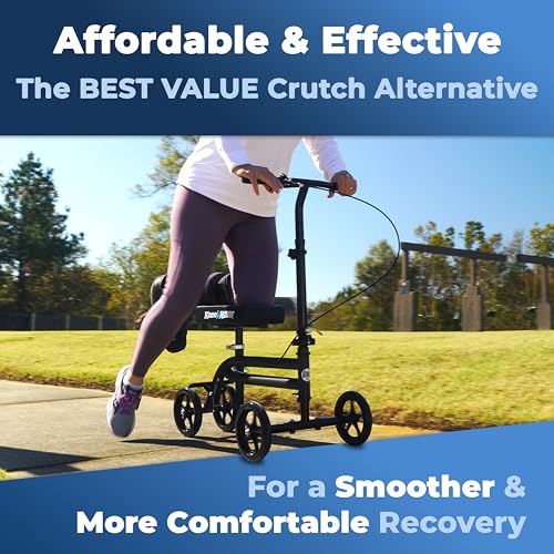 image for KneeRover Economy Knee Scooter Steerable Knee Walker for Adults for Fo