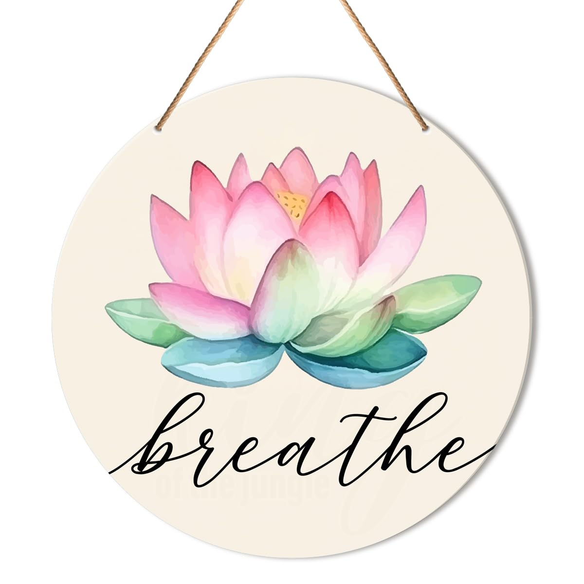 Muktoujaumai Meditation & Yoga Room Wall Decor - Zen Den Hanging Signs with Lotus Flower Decorations for Spiritual Home & Yoga Lovers Gift