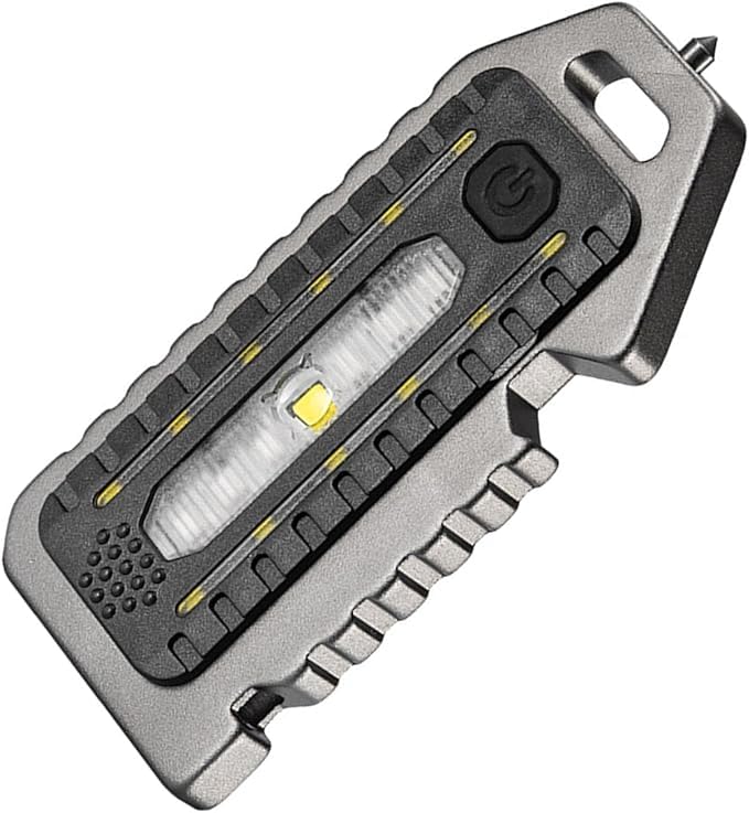 Mini Keychain Portable Emergency Light Multifunctional Keychain Emergency COB Light 5 Lighting Modes with Bottle Opener Whistle for Repair Emergency Walk Dog and Camping-image-14