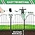 Blingluck Garden Fence, 17in(H) x 27.5 ft(L) Arched Rustproof Metal No Dig Fence Garden Fence Border,Ground Stake Animal Barrier Fence for Rabbit Dog, Outdoor Landscape Decor for Yard & Patio,25 Pack