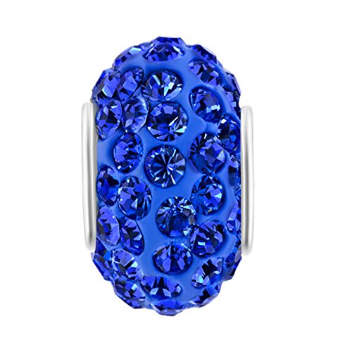 CharmsStory Sterling Silver Blue Simulated Birthstone Synthetic Crystal Charms Beads Charms For Bracelets3