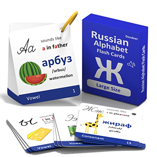 Russian Alphabet Learning Flash Cards | Educational Cyrillic Language Learning |Learning Videos & Pictures for Memory & Sight Words