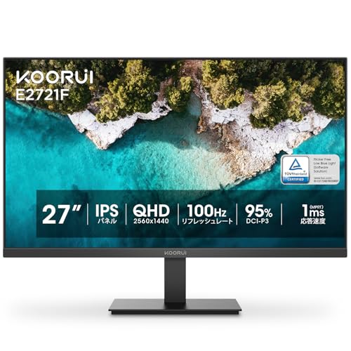 未開封品KOORUI 27インチ ディスプレイ PCモニター フルHD 75Hz Amazon.co.jp: KOORUI モニター 27インチ ディスプレイ IPS非